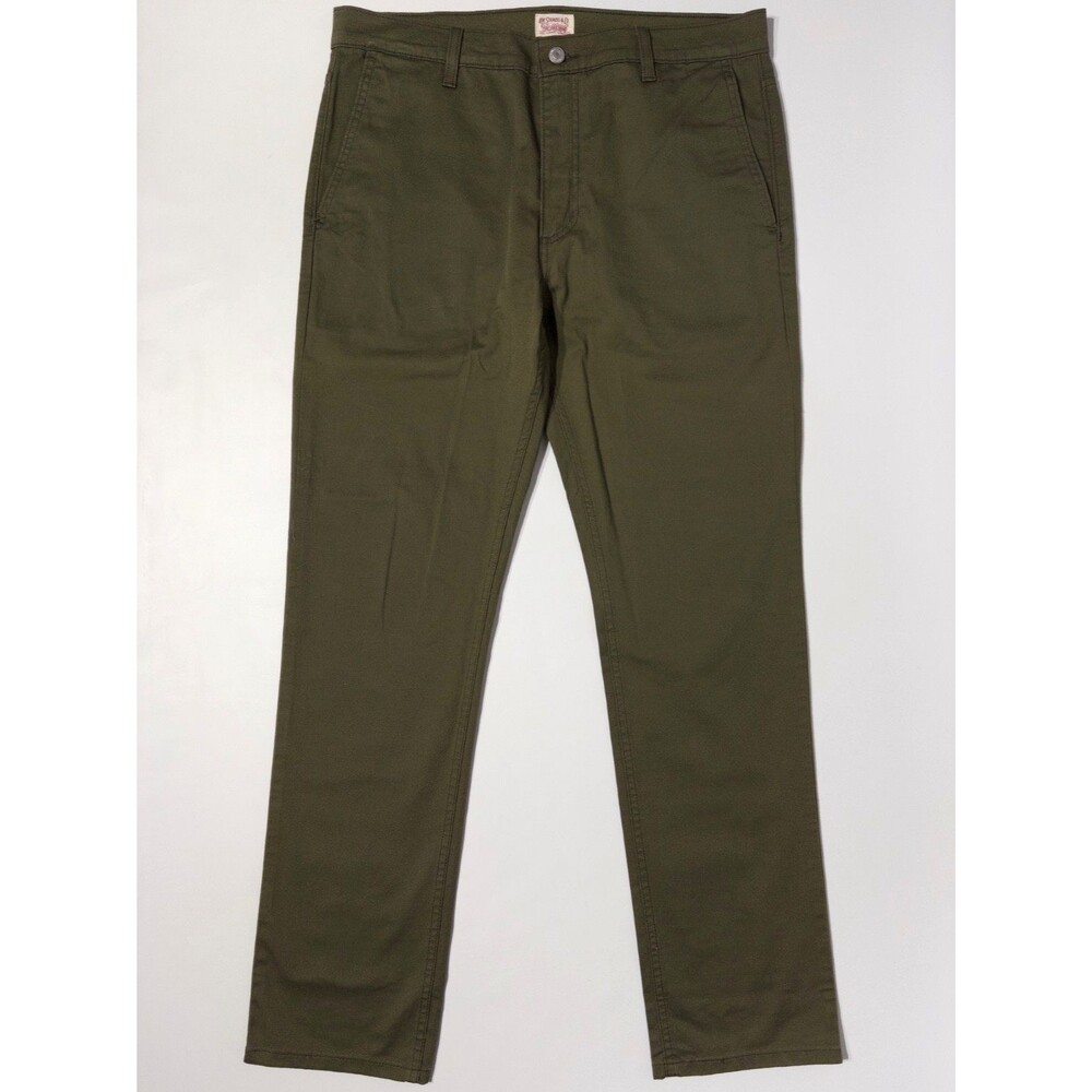 Levi's Slim Straight Stretch Chino Style Jeans Olive Green Men Size 34x32 (J3)
